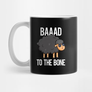 Baaaad To The Bone Cute Sheep Pun Mug